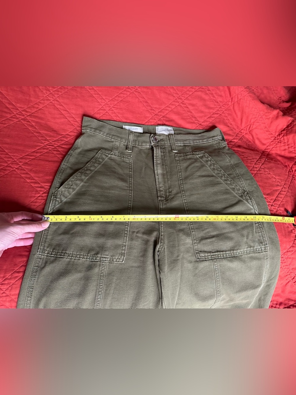 Universal Thread Olive Green Utility High-Waist Barrel Pants - Picture 5 of 12